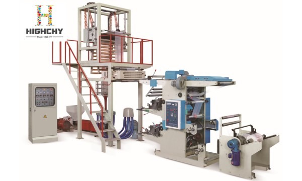 HDPE LDPE Film Blowing Machine Online Flexo Printing Machine 