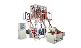 Double Die head Two Line Pe Film plastic extruder Blowing Machine